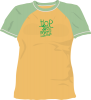 Hop to the Beat Ladies Colorblock Tee (Sunlight/Kiwi)
